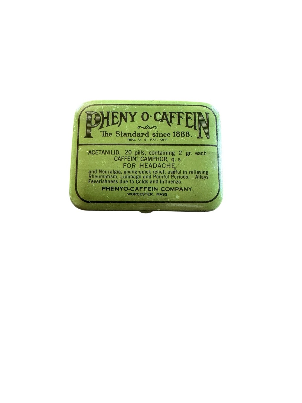 Vintage Green Pill Tin - 1928 Accessories